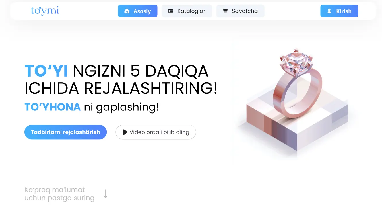 To'ymi.uz loyihasi ko‘rinishi